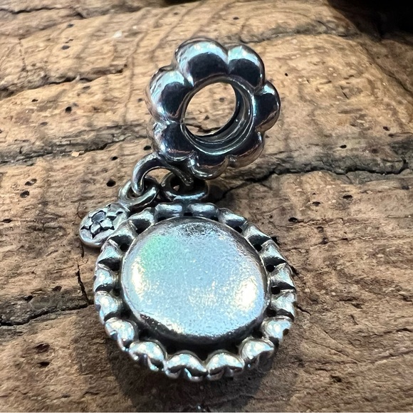 Authentic Pandora Charm Grand Mother Dangle Sterling Silver Bead Zirconia Family - Picture 4 of 5